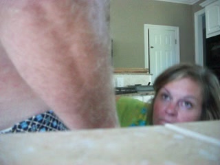 Blonde girlfriend wrapping her lips around my wiener