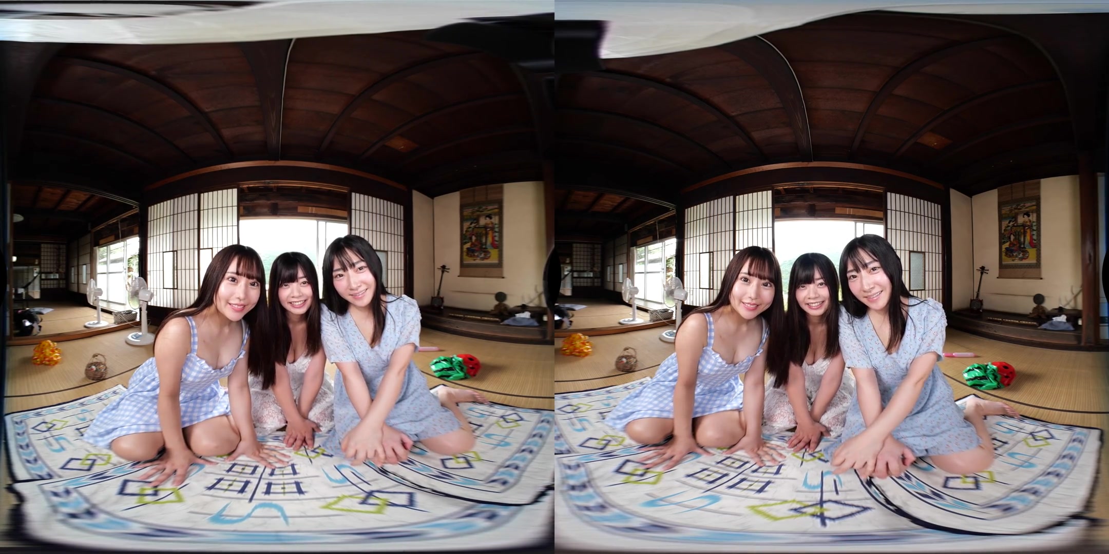Virtual Dive: Country Life with Three Old Friends - Softcore Non-Nude Harem of Japanese Babes