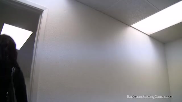 Tiny cute brunette got a creampie instead of a job