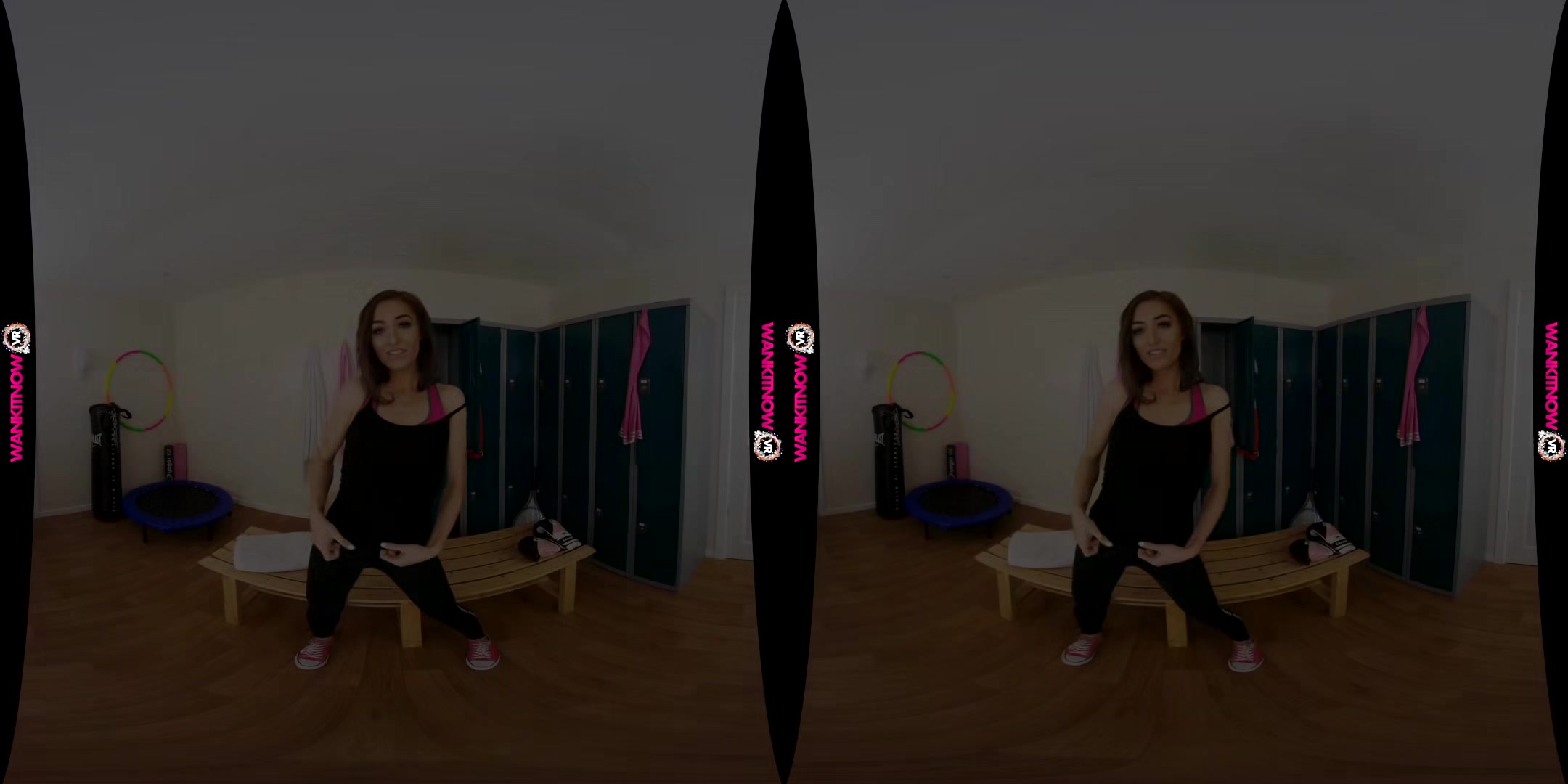 Gym Jerk - Hot Thin Babe Solo Striptease - Sexlikereal