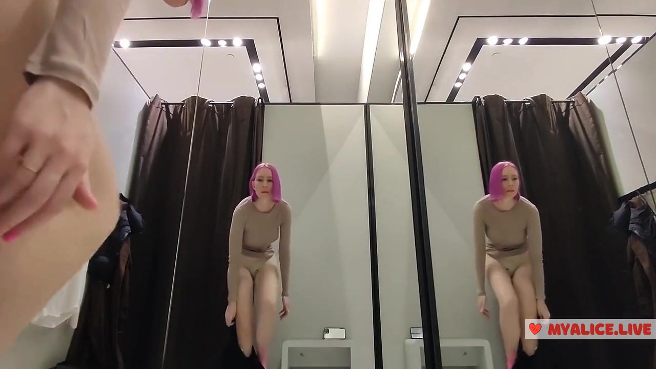 Try On Haul Sweaters In The Big Tits Beauty Pulls On Clothes. View During Fitting