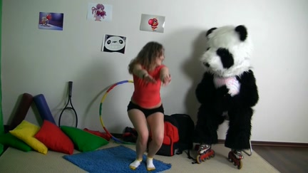 Sporty hawt legal age teenager 18+ bonks with humorous Panda