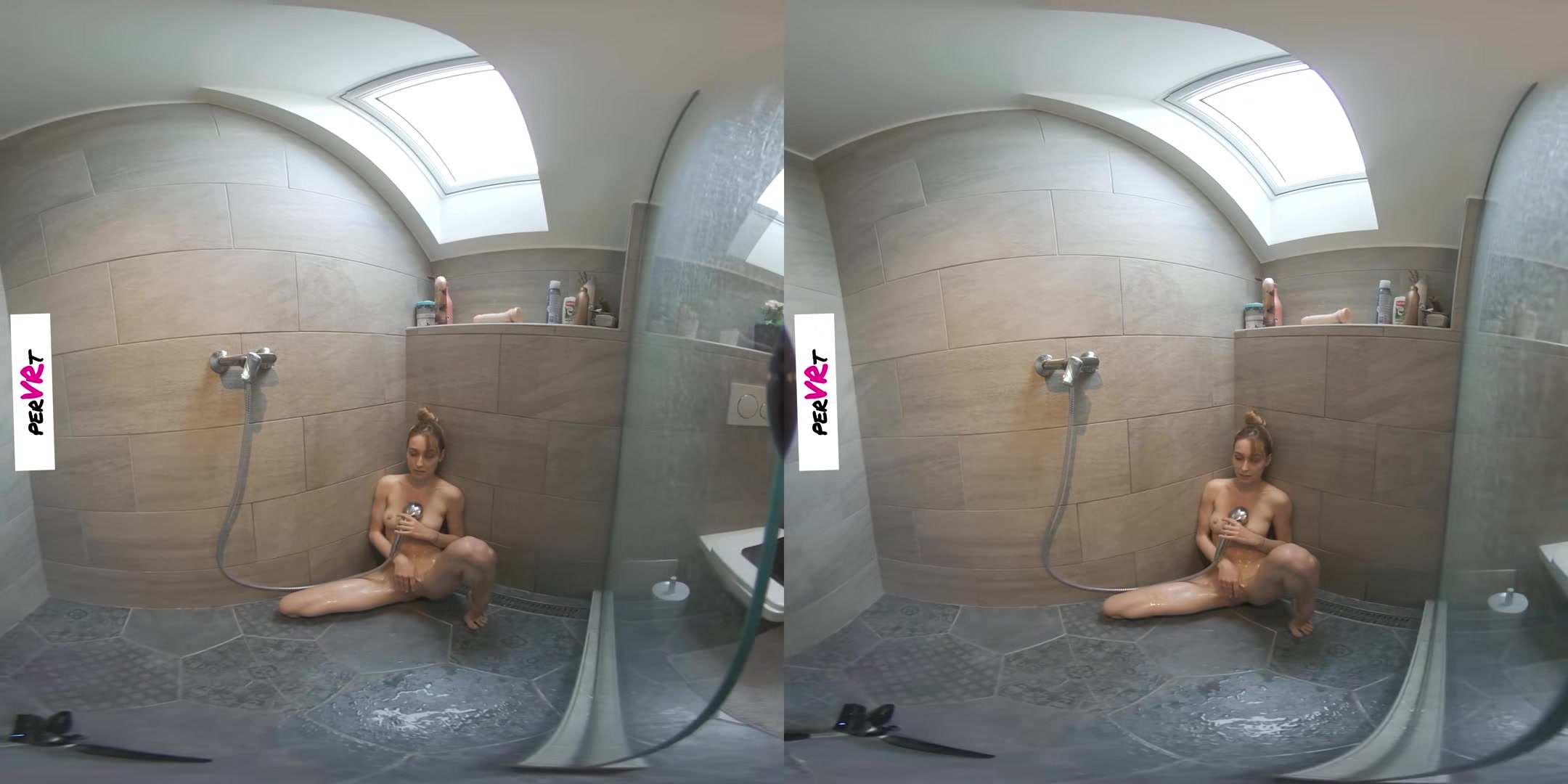Perfect Blonde Teen Has A Hot Shower - Voyeur