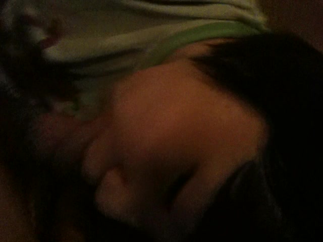 Shy girlfriend recorded while giving her boyfriend a head