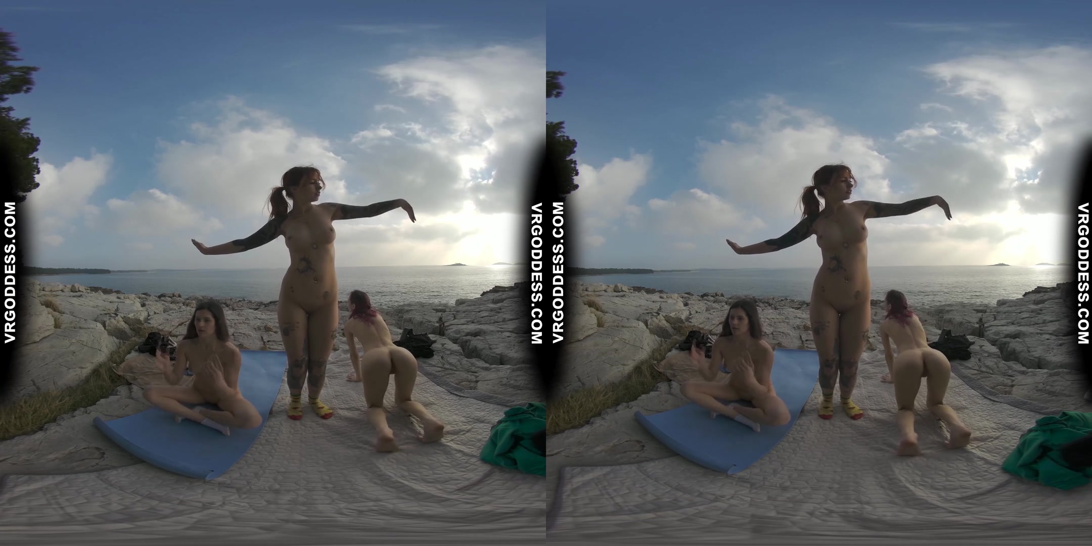 Cheri Josie Poppy Winter Beach Vacation Nude Yoga Outdoors