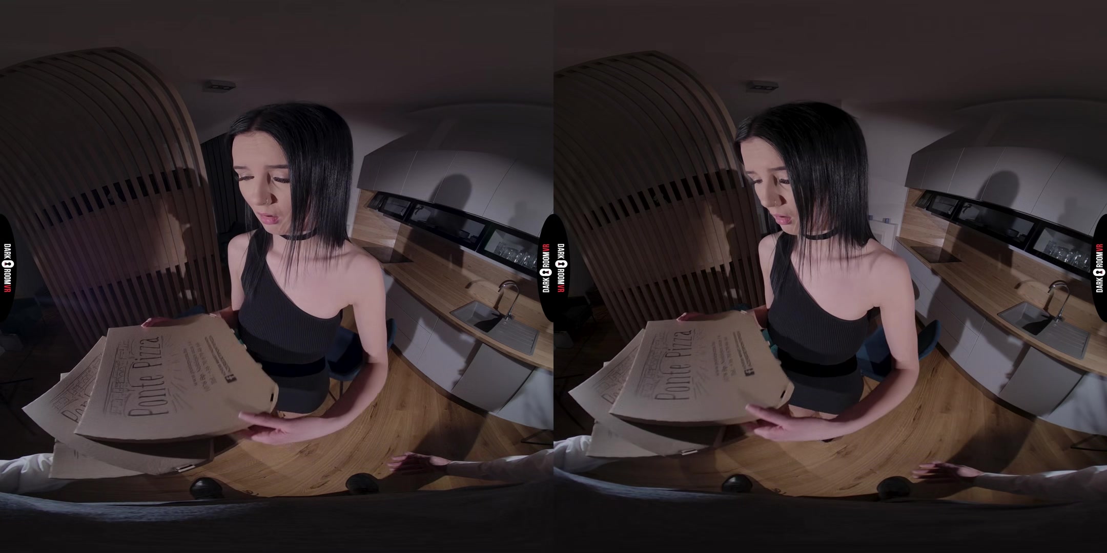 Simon Kitty VR Porn: Cold Pizza, Hot Dick - DarkRoomVR