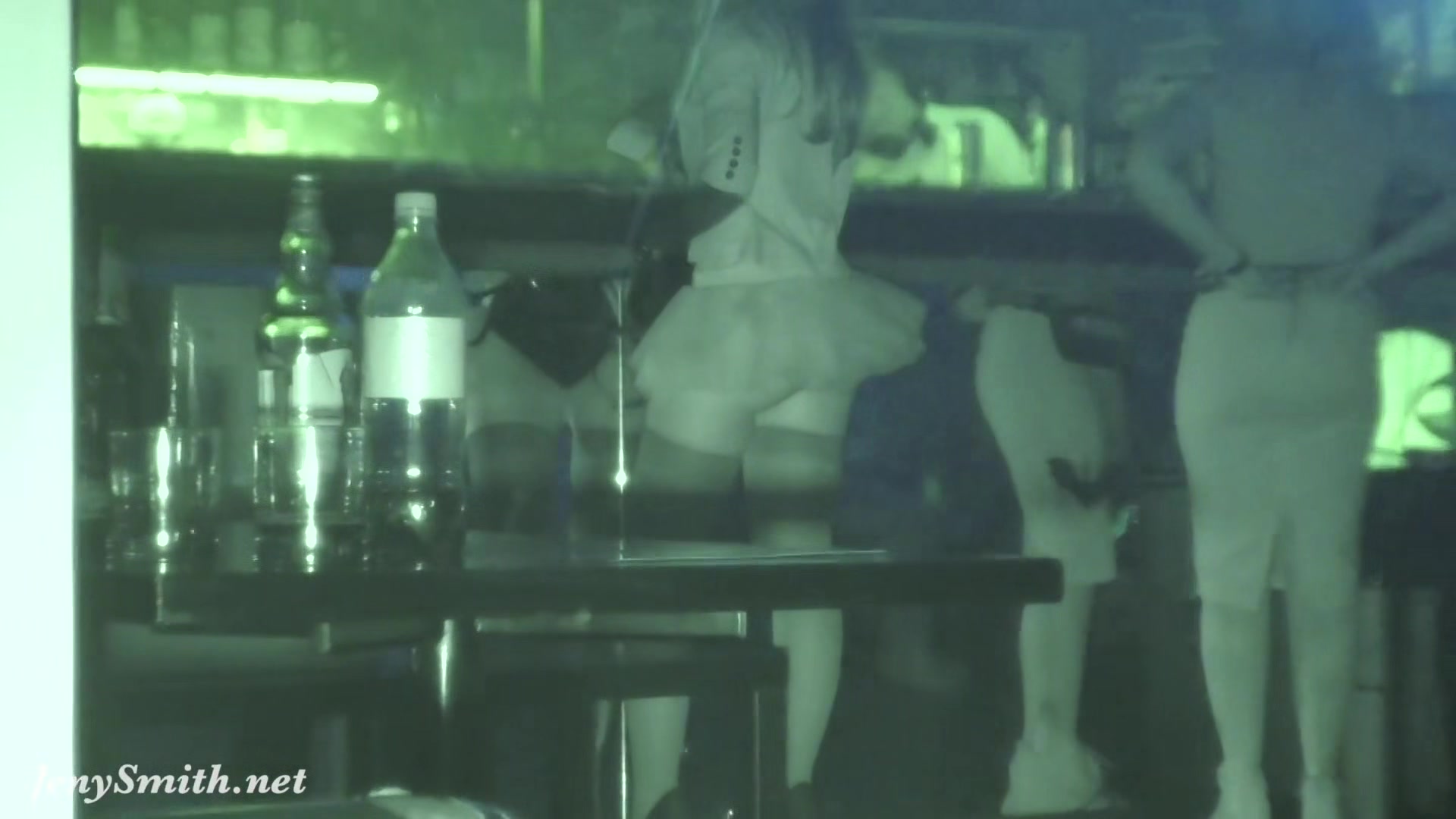 Crazy Halloween bottomless. Upskirt and real in night club by Jeny Smith