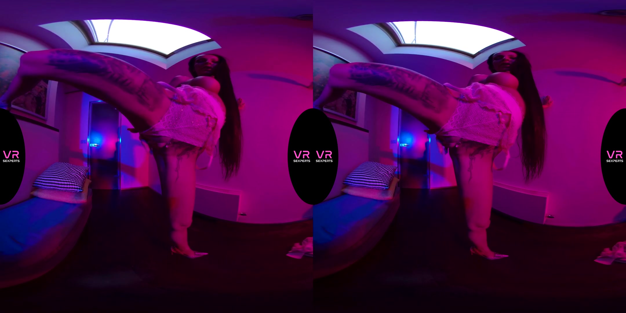 Under The Neon Lights - Horny Stripper Toying