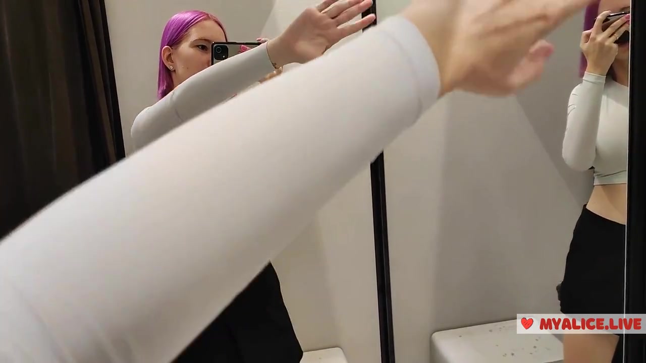 Try On Haul Sweaters In The Big Tits Beauty Pulls On Clothes. View During Fitting