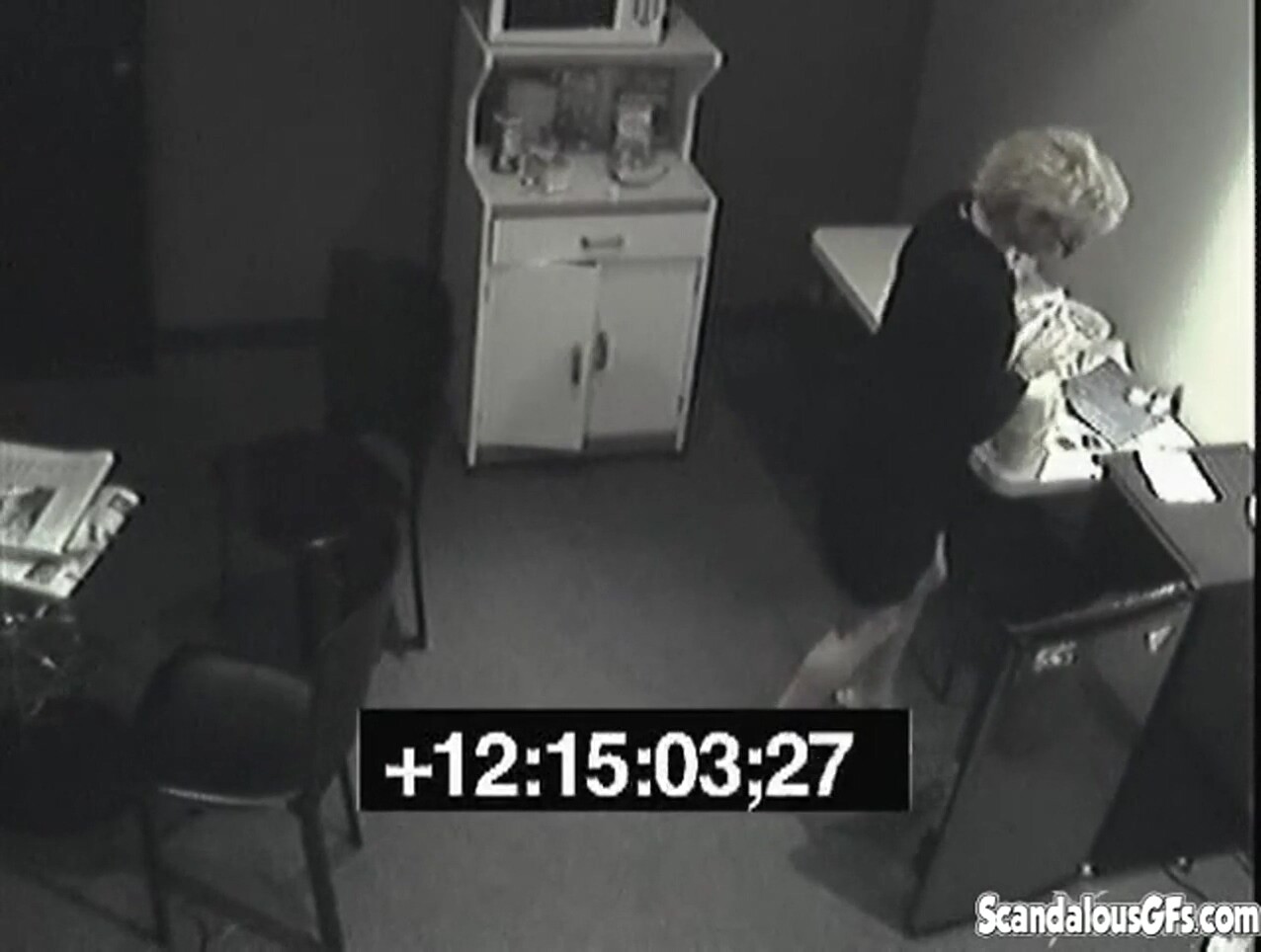 Secret pissing slut screws over her colleague