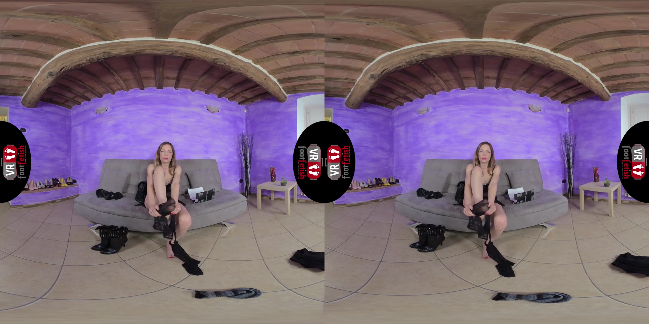Unbelievably Sexy Mermaid Tries On A New Pair Of Nylons - VRFootFetish