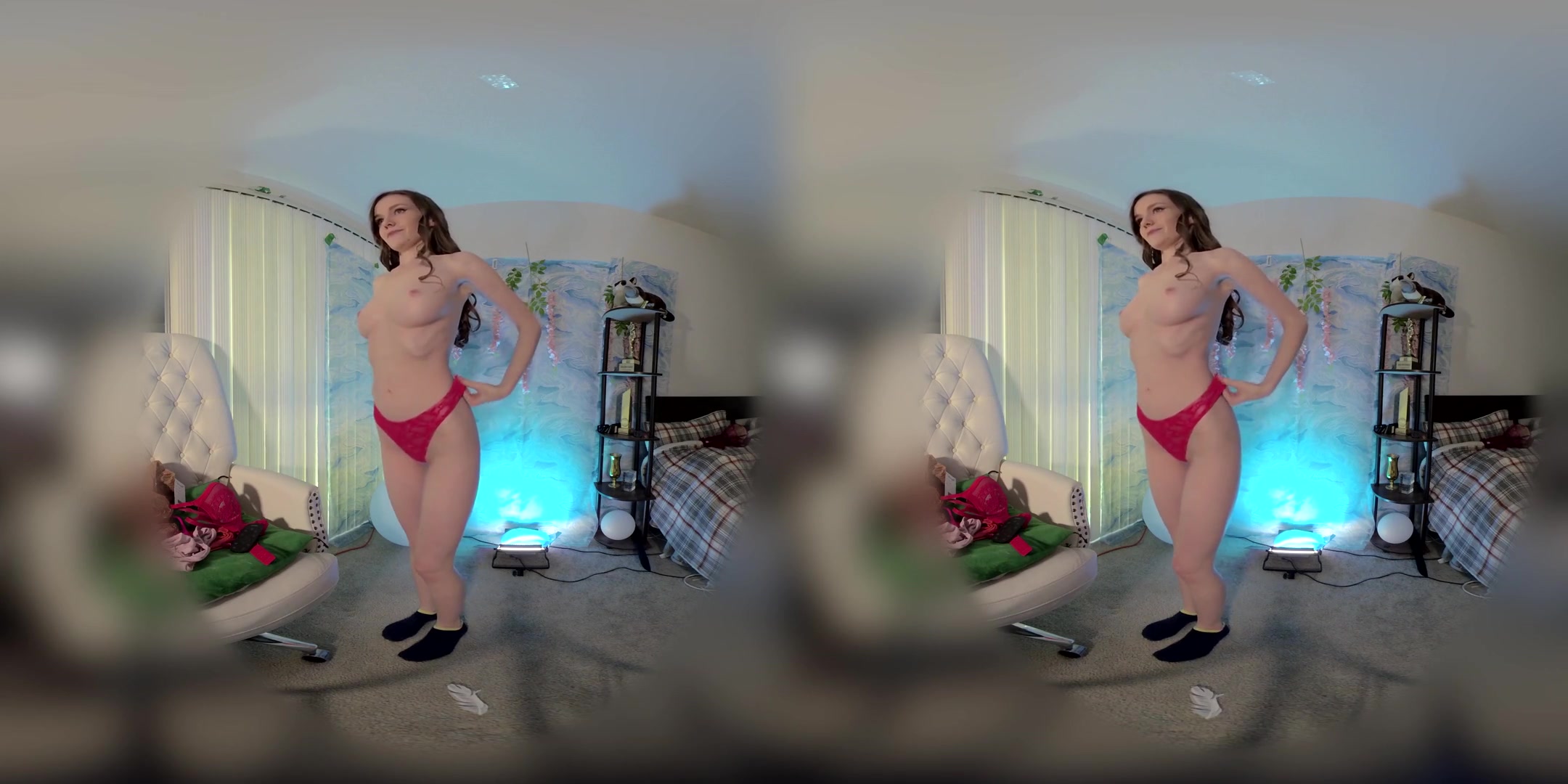 Lingerie Haul - Amateur Brunette Modeling Sexy Lingerie for You in VR
