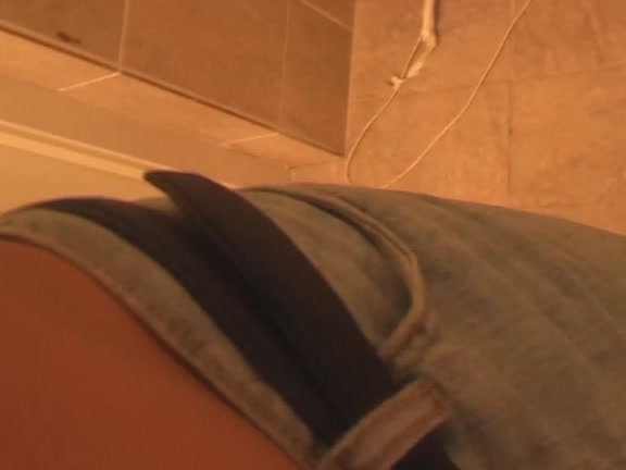 Babe strokes boyfriend's ramrod with feet