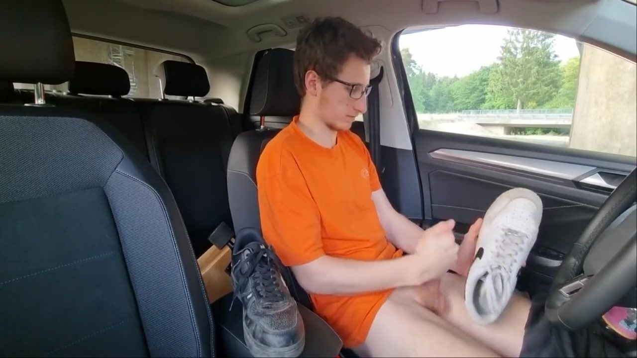 In The Car Played With Shoes And My Cock