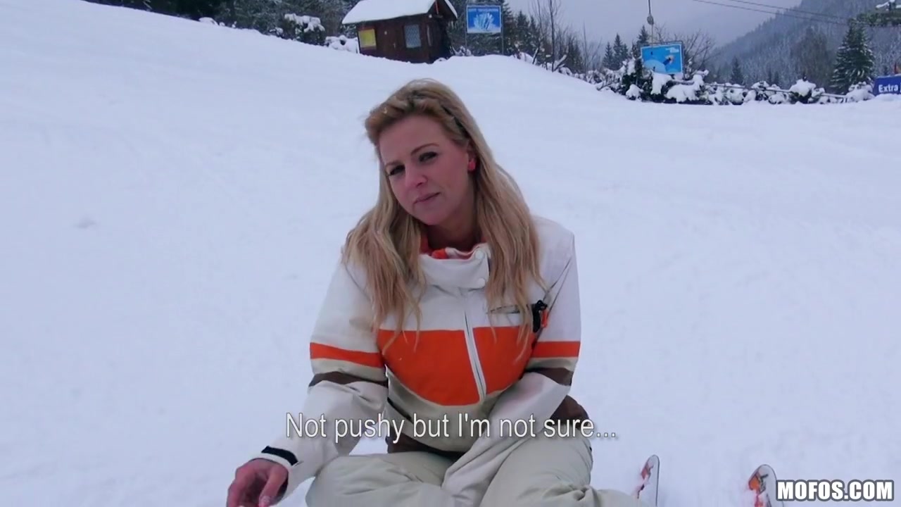 Nathaly Teges - Flashing Double-D's Whilst That Babe Skis