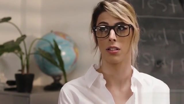 Busty blonde shemale teacher fucked by her student 18+