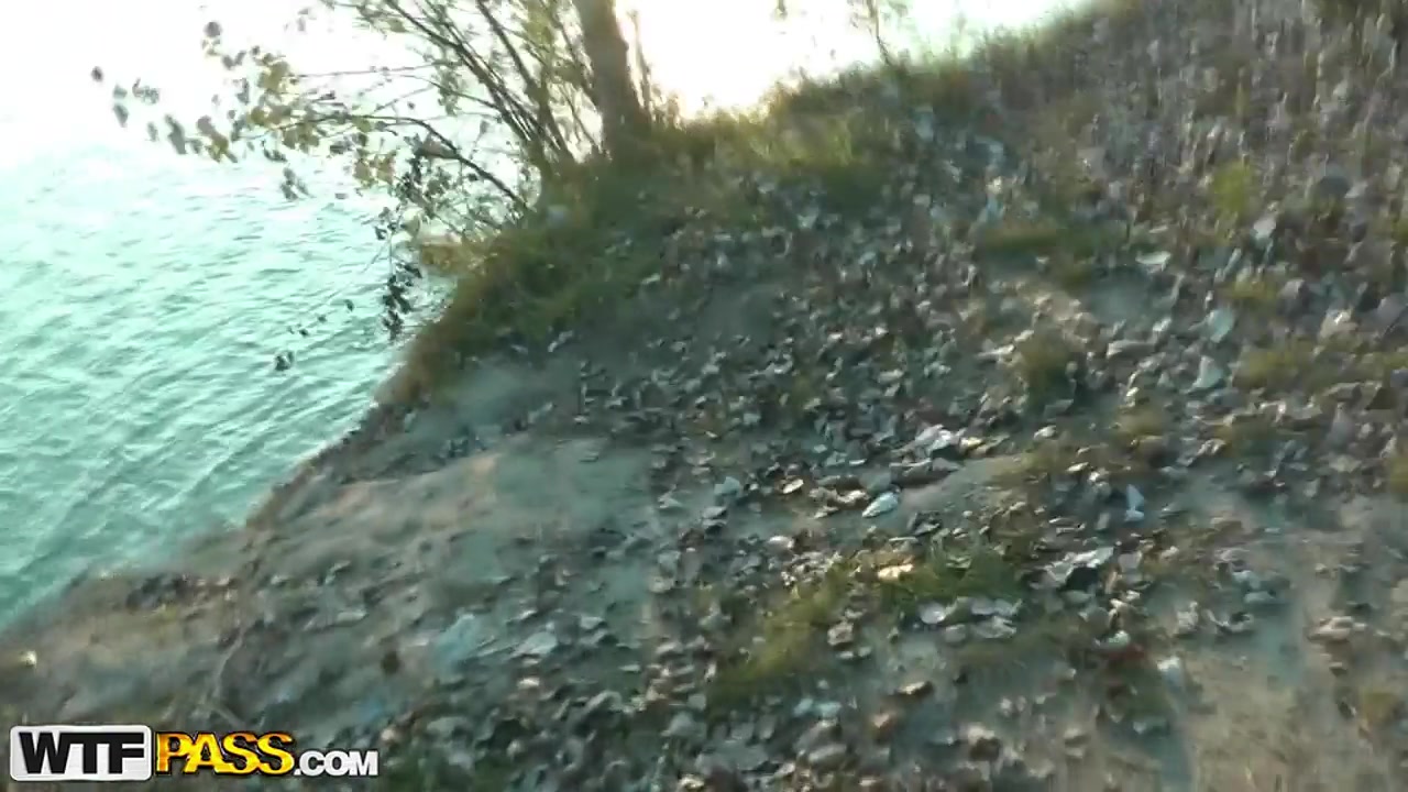 Young blonde Barbie sucks cock in public