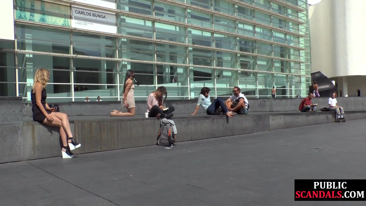 Real newbie gets public spanked and facefucked before jizz