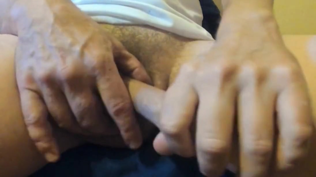 Playing With My Hairy Cock Masturbation no Cum Shot