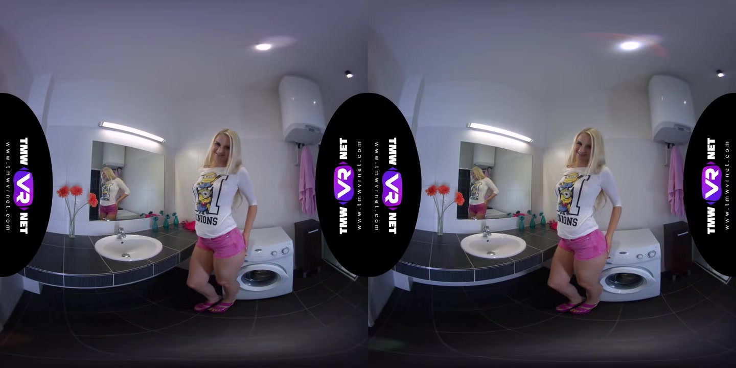 Blonde Orgasms On Bathroom Sink