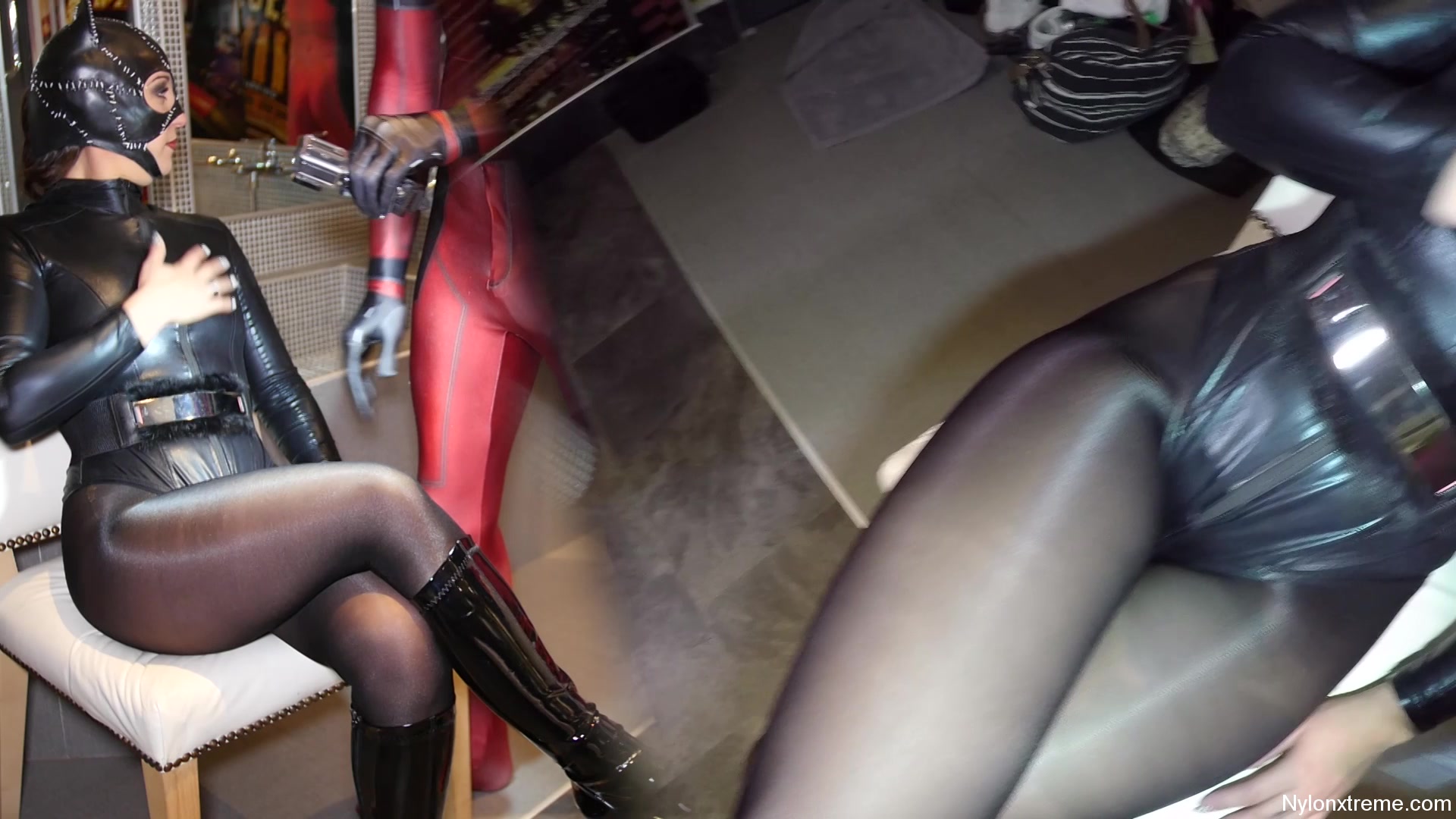 108 Norah Luxia In Black Pantyhose Catwoman - Sex Movies Featuring Sexy Tights