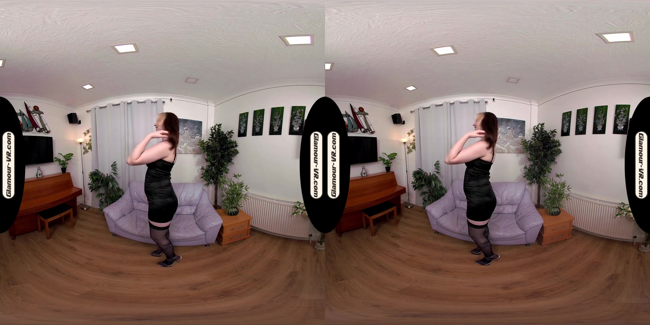 Em Yang In Little Black Dress & Black Stockings With Special Tease Treat For You - 8k Vr