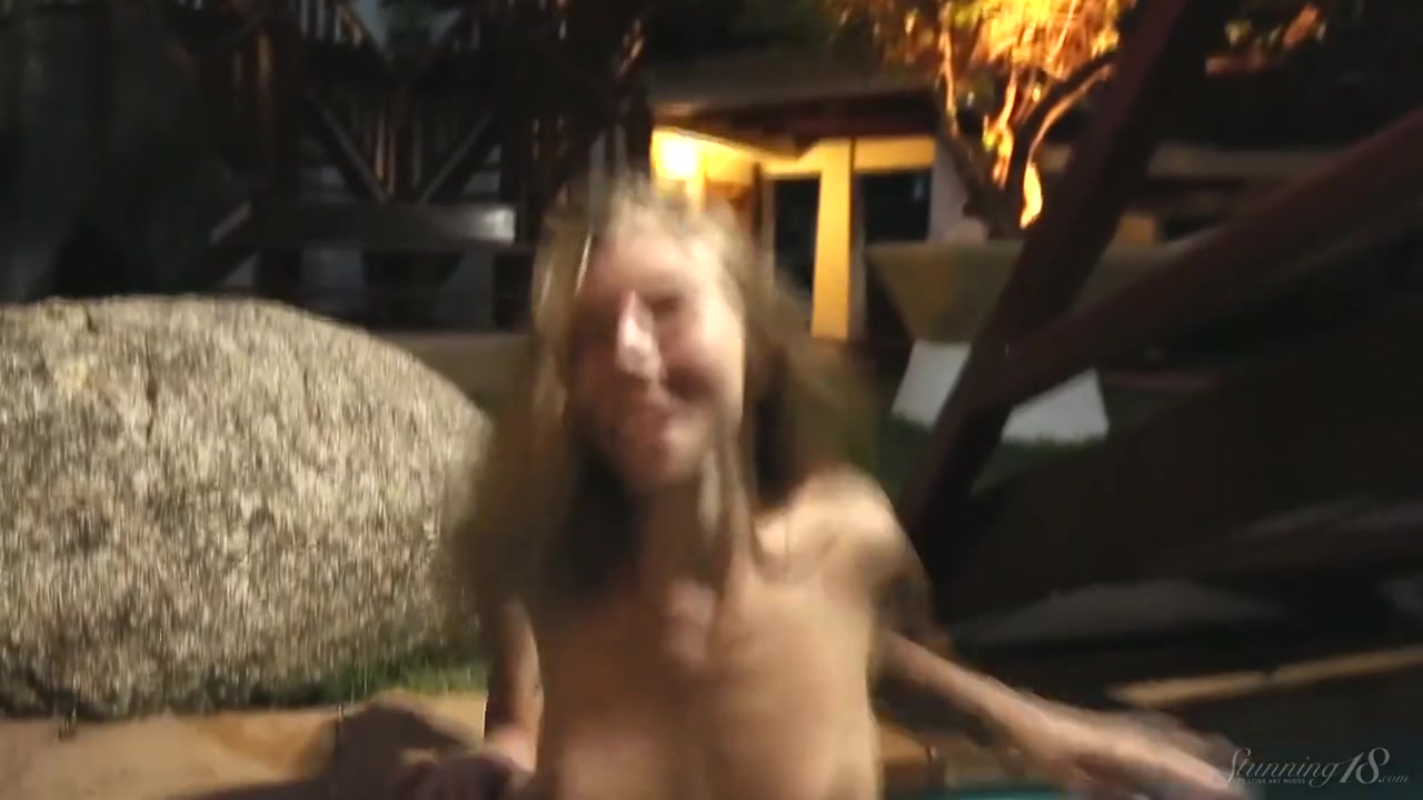 Nymph! Bubble Butt Beauty Anjelica Gets In The Pool Already Wet!