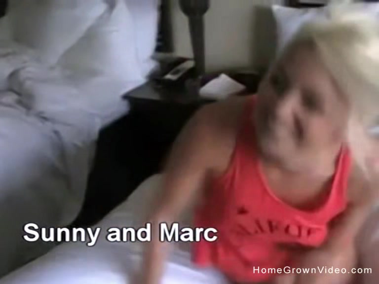 Cute busty blonde amateur films her first homemade porn