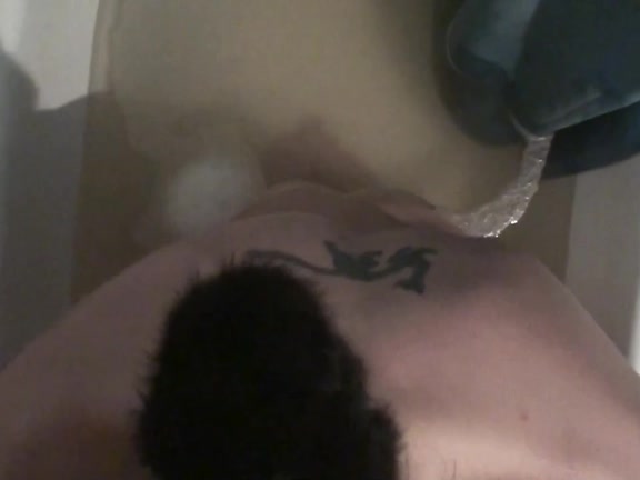 Creampie for youthful sweetheart in foamy washroom