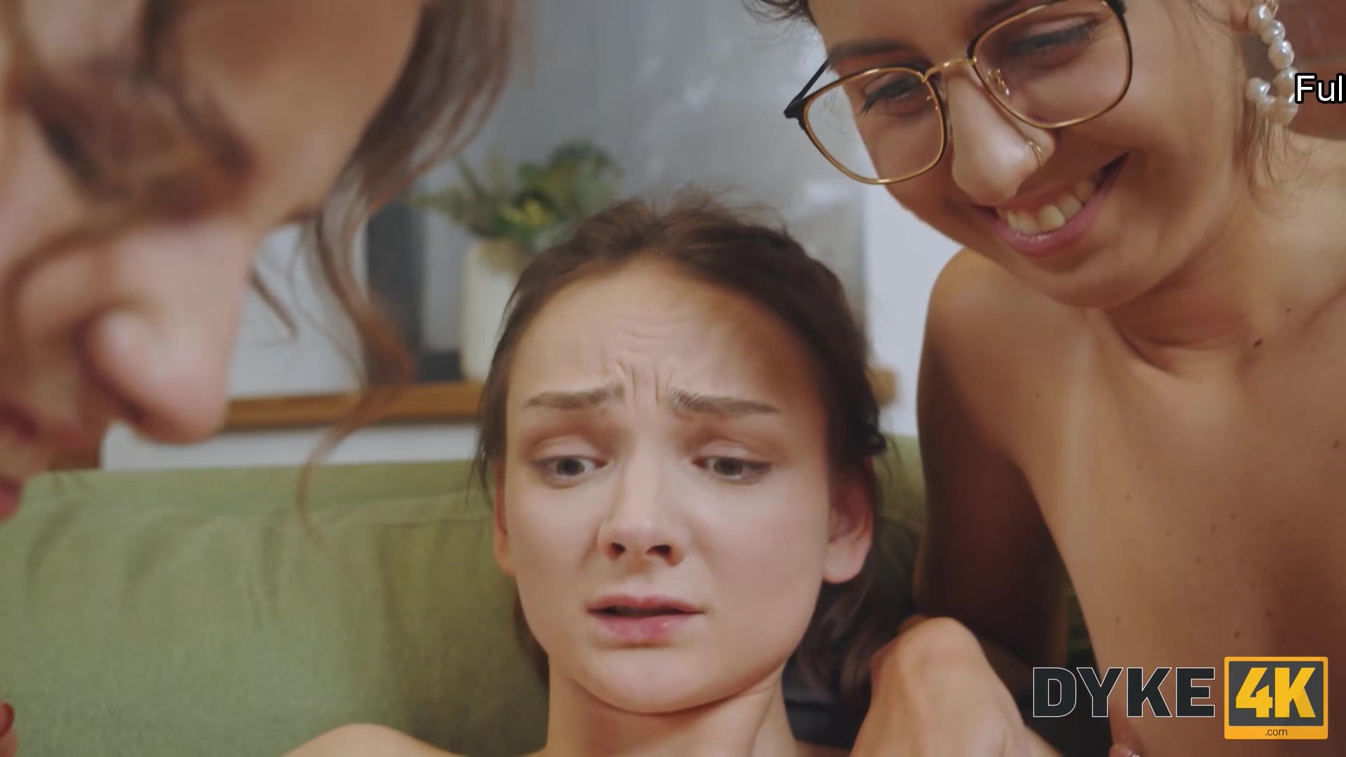DYKE4K. Strict lady boss can't resist spectacular lesbian threesome in the office
