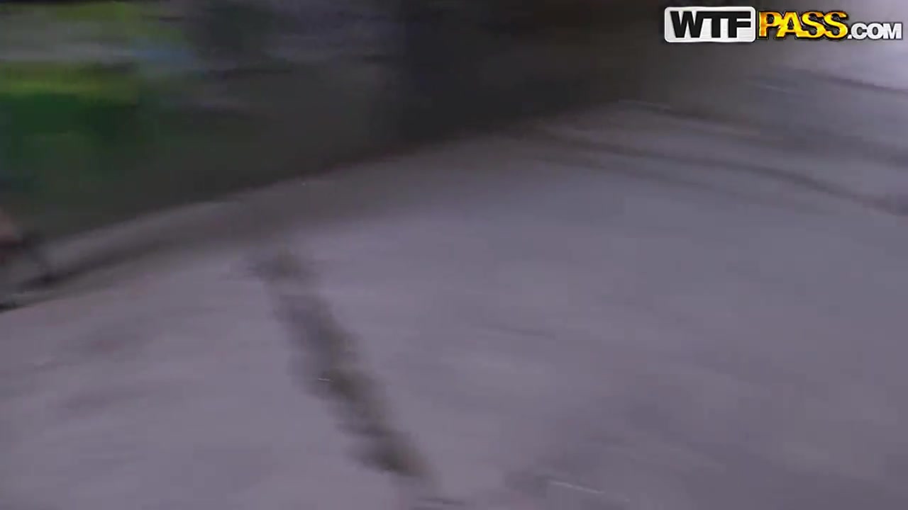 Pretty young Nesty does blowjob in public