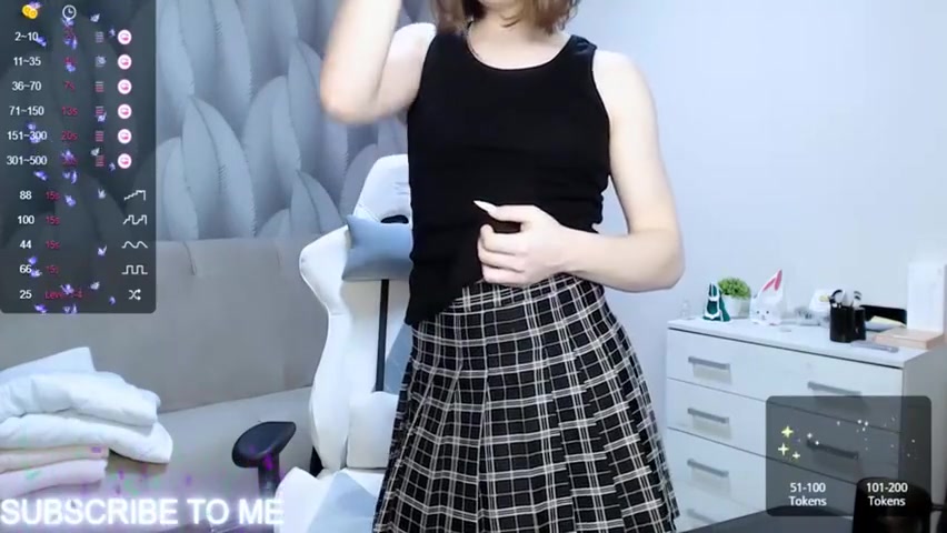 Eyeglass, Skirt And Small Tits Shows