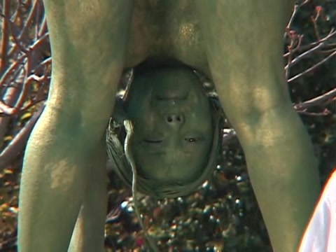Cosplay Porn: Public Painted Statue Fuck 1