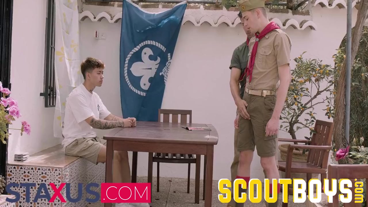 Two Cute Scouts Seduced By Sexy Hung Scoutmaster