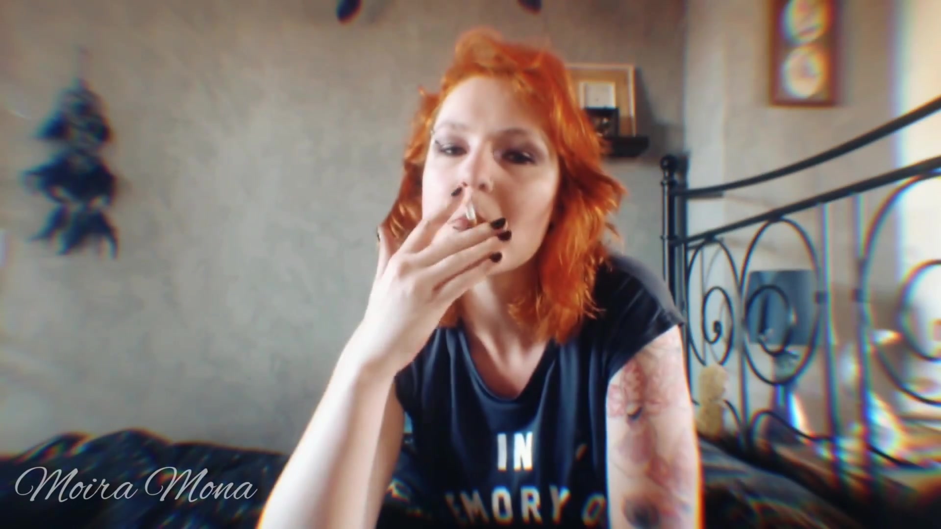 Casual Smoking Rock Chick