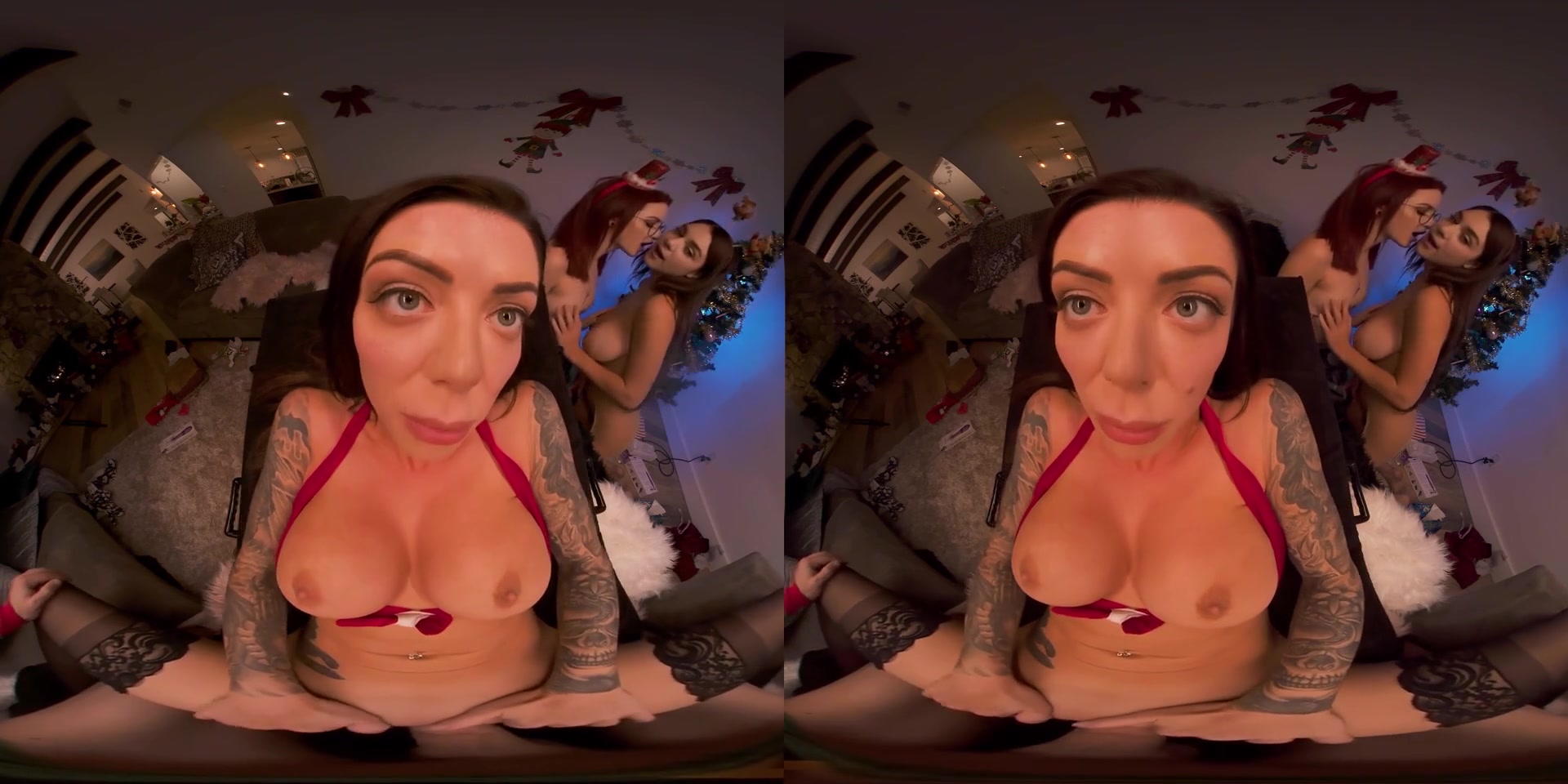 Gabbie Carter & Karma Rx & Lola Fae in Sorority Hookup: Party's On VR Porn Video - VRBangers