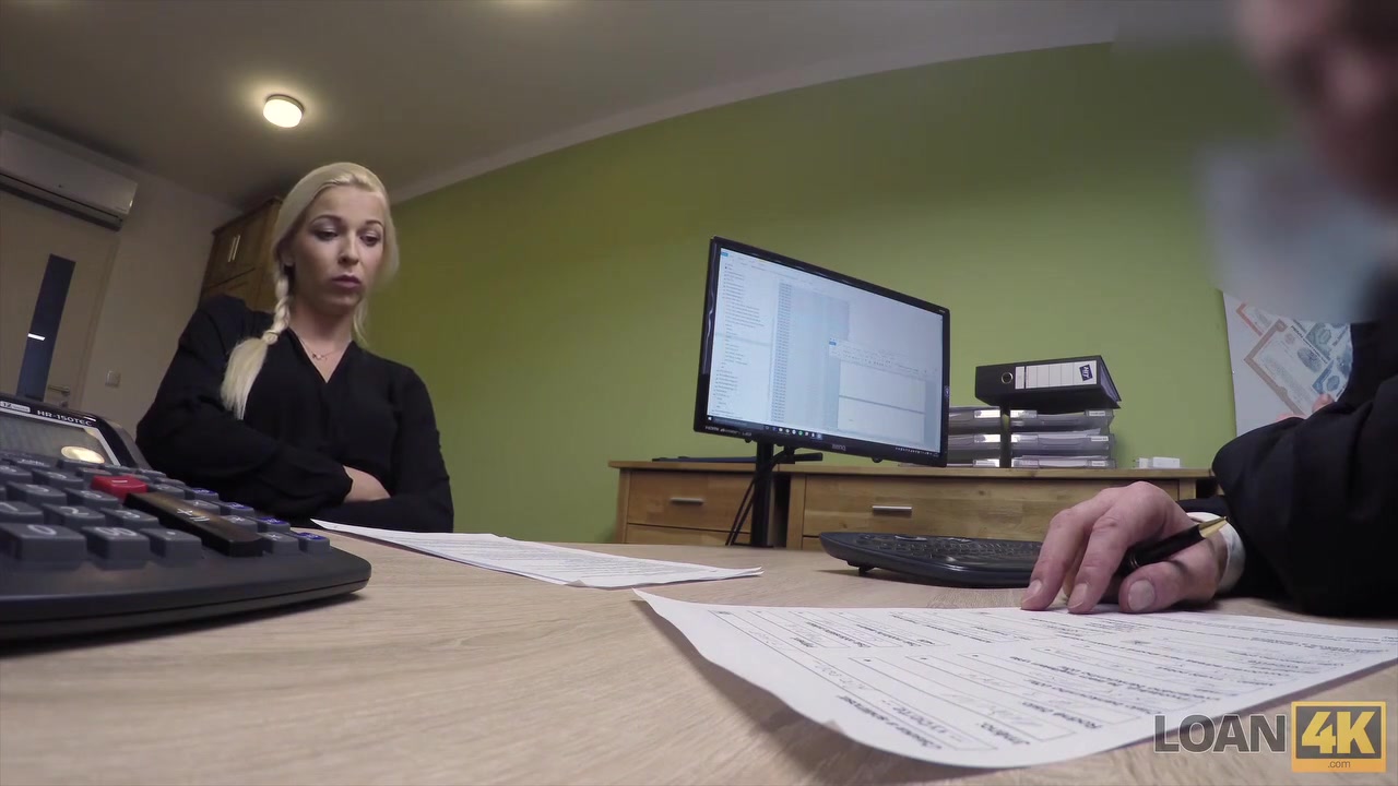 LOAN4K. Talented realtor Karol has to fuck manager for a credit