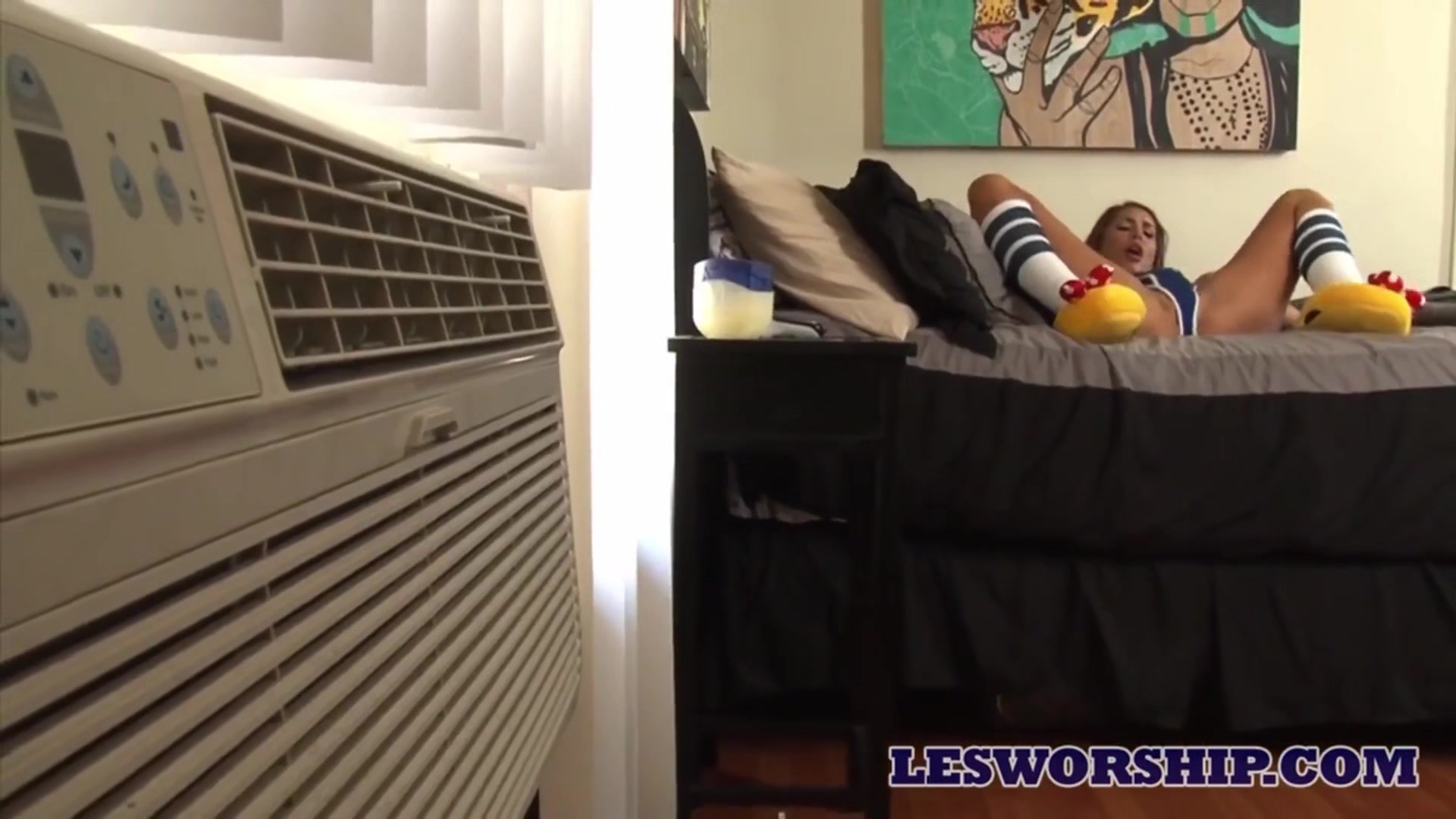 Blonde Lesbian Seduces Her Busty Landlord