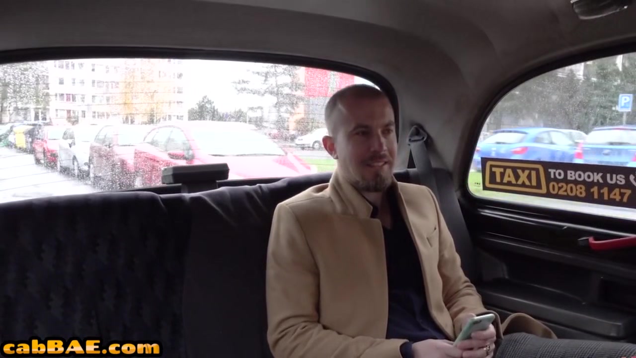 Cab driver busty MILF licked and fucked outdoor by customer
