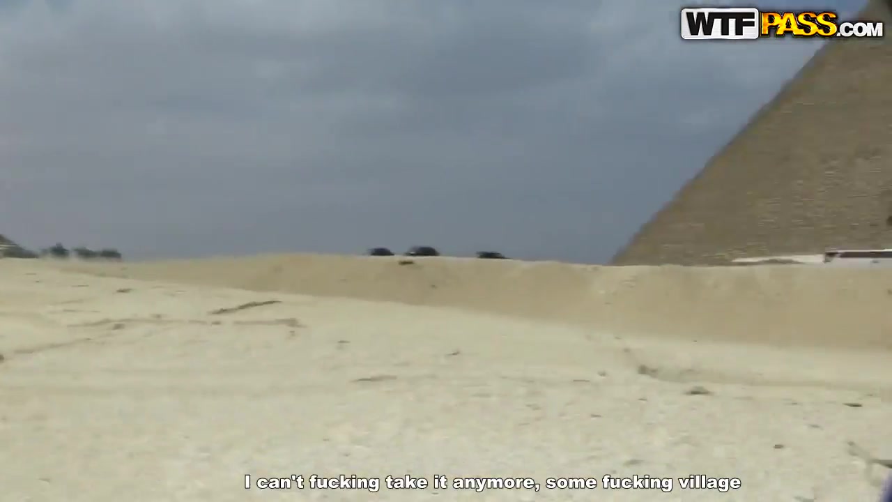 Beautiful Aurita sucking outdoors in Egypt