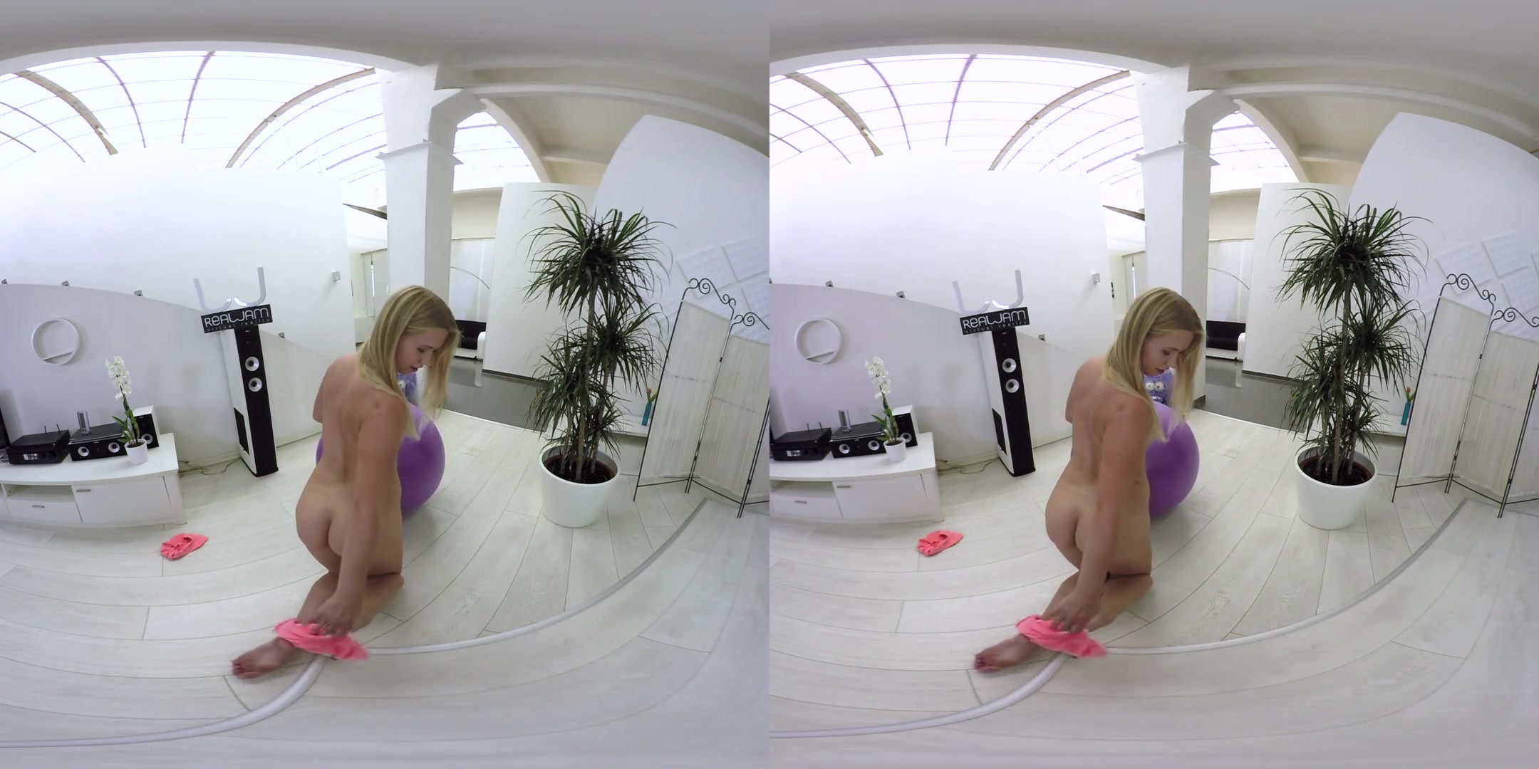 Violette Pure in Sex Fitball Workout - RealJamVR