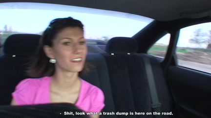 Beauty sucks in the car in front of everyone