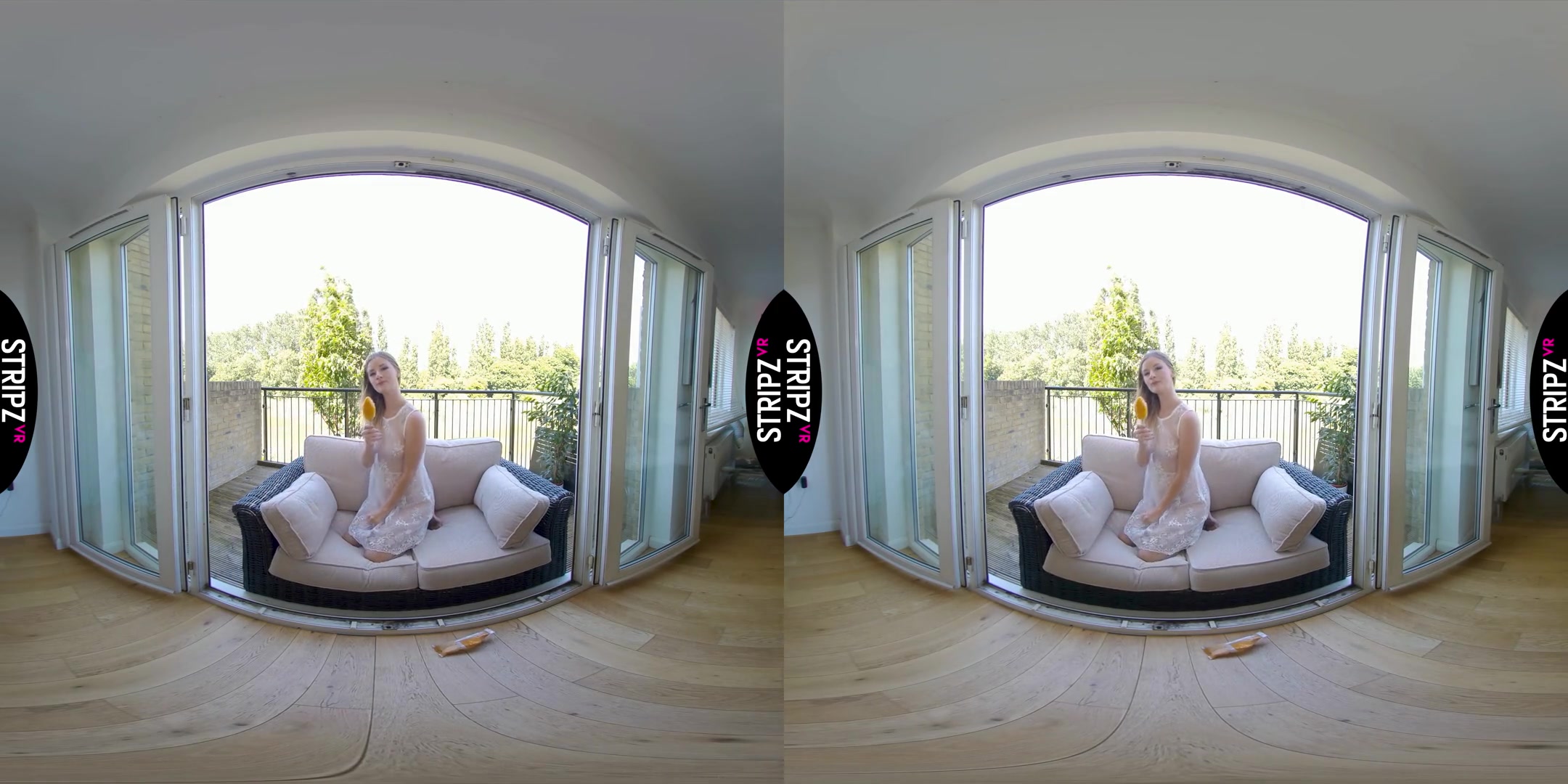 Suck Me! - Gorgeous Blonde Babe Solo Striptease in VR