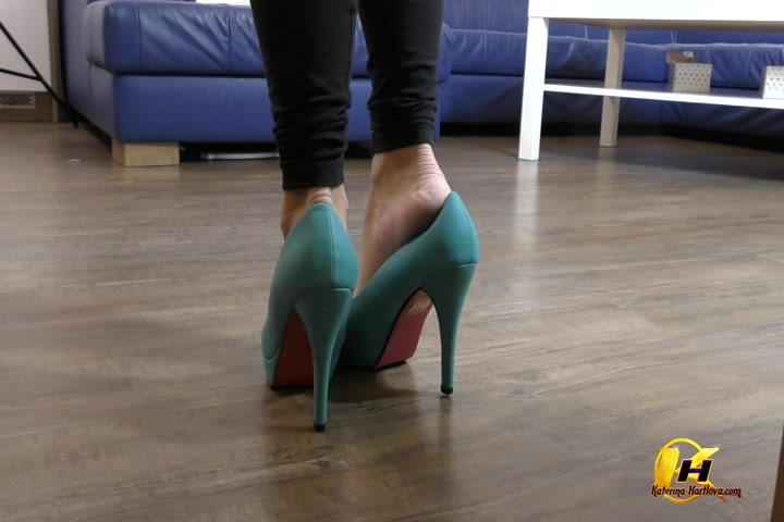 Foot Job And Shoe Job With My Red Dildo - KaterinaHartlova