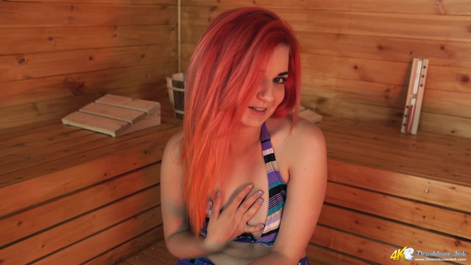 Dolly in Sauna And Tease - DownblouseJerk