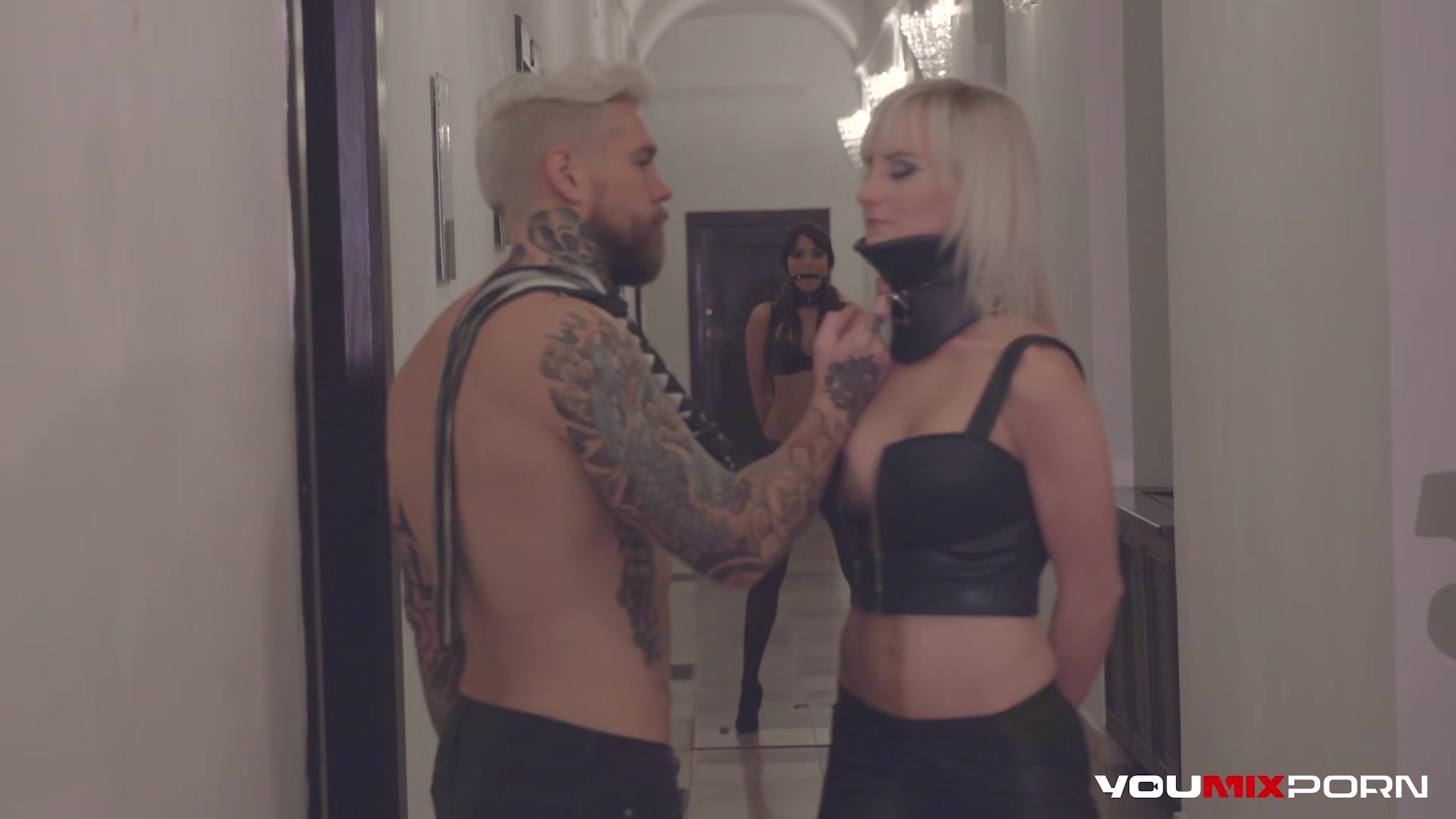 Hot BDSM Threesome w/ Helena Valentine and Suzie Rainbow