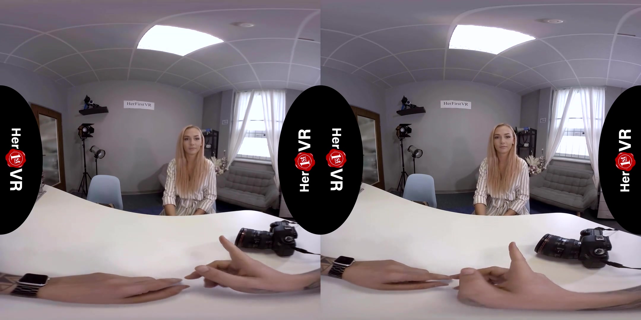Jenny Wild - VR Casting; Sexy Blonde Amateur First Timer