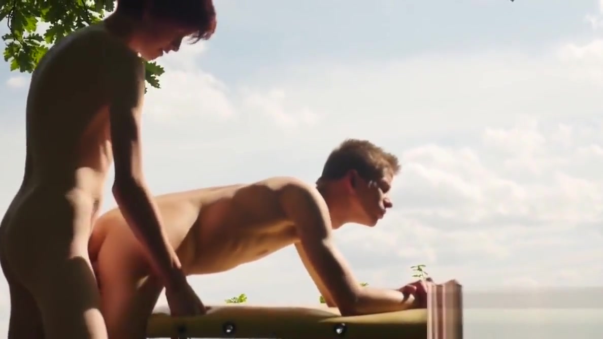 Euro twink fuck massaged while having an awesome view
