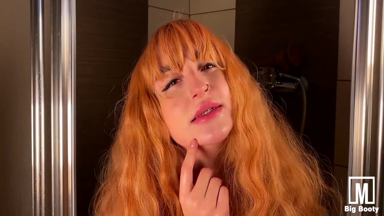 Redhead Slut Plays In The Bathroom While The Guy Is At Work - Anal Sex 7 Min