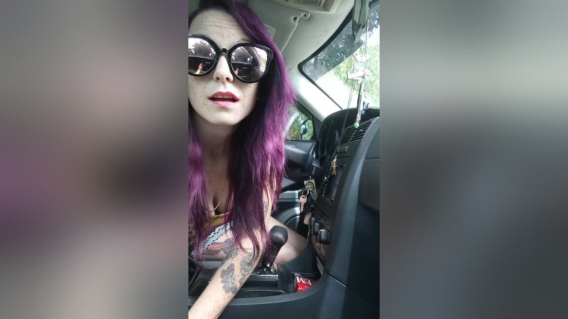 Public Masturbation In A Sports Car At The Park - Ladythetramp